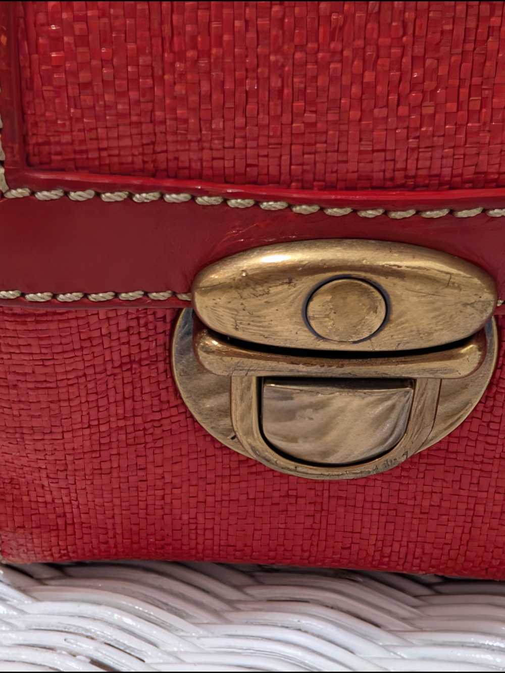Marc Jacobs Venetia Red Leather Satchel with Brass Hardware - Picture 9 of 14